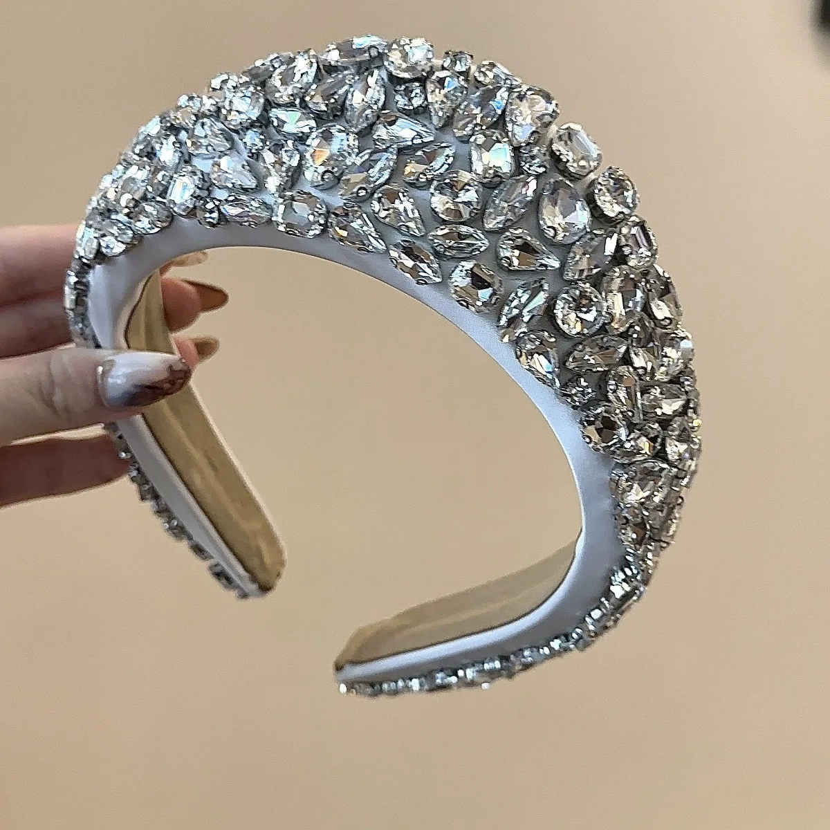 

Rhinestone Headband Bling Padded Baroque Crystal Fashion Party Hair Band For Bridal Wedding Anniversary Holiday Gifts Wholesale