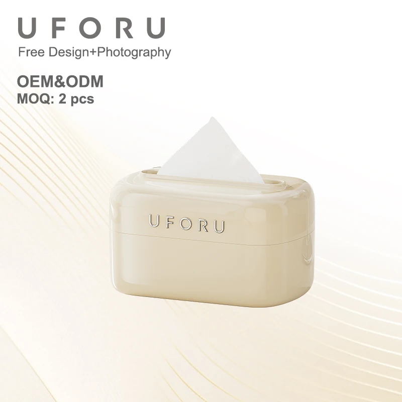 Uforu صندوق مناديل أكريليك لغرفة المعيشة والمنزل وسطح المكتب صندوق ورقي متعدد الوظائف صندوق ورقي ربيعي إبداعي