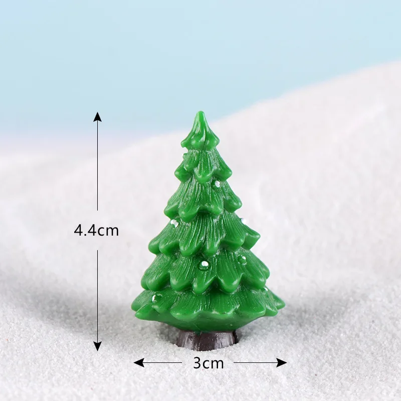 Small DIY Christmas Tree Fake Pine Tree Home Decor Mini Christmas Tree Santa Snow Frost Village House Sisal Bottle Brush