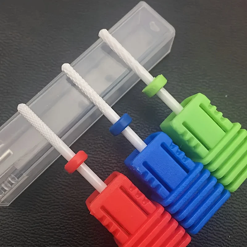 Testa per molatura per unghie in ceramica bianca Lucidatura per molatura per unghie Strumento per manicure elettrico Levigatrice per cuticole Accessori per utensili per punte da trapano