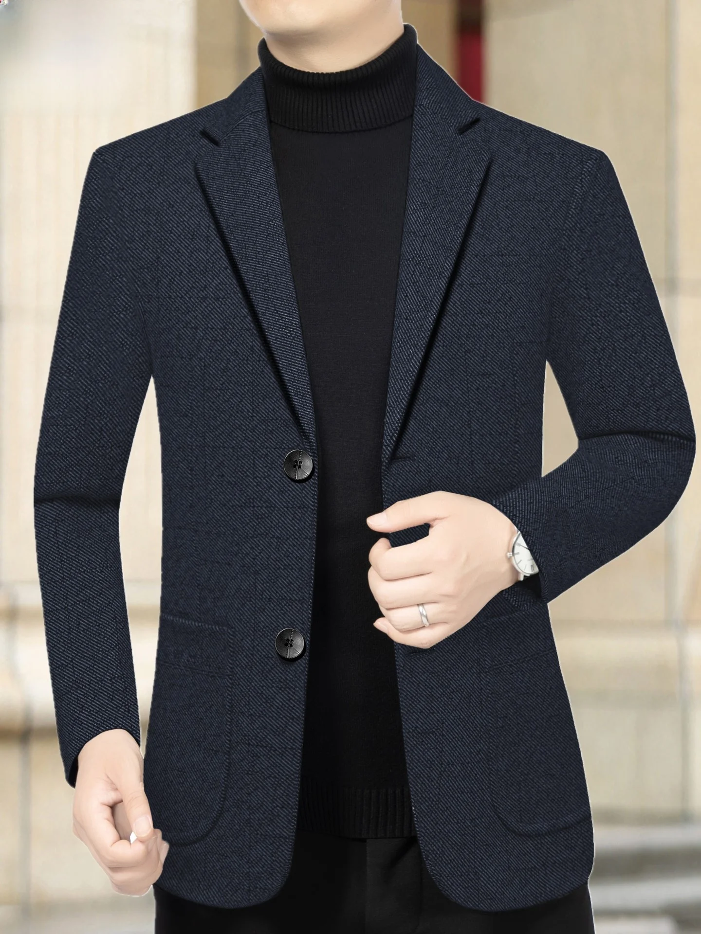 

Мужской повседневный пиджак Pierre Cardin для весны и осени, свободный крой, из полиэстера