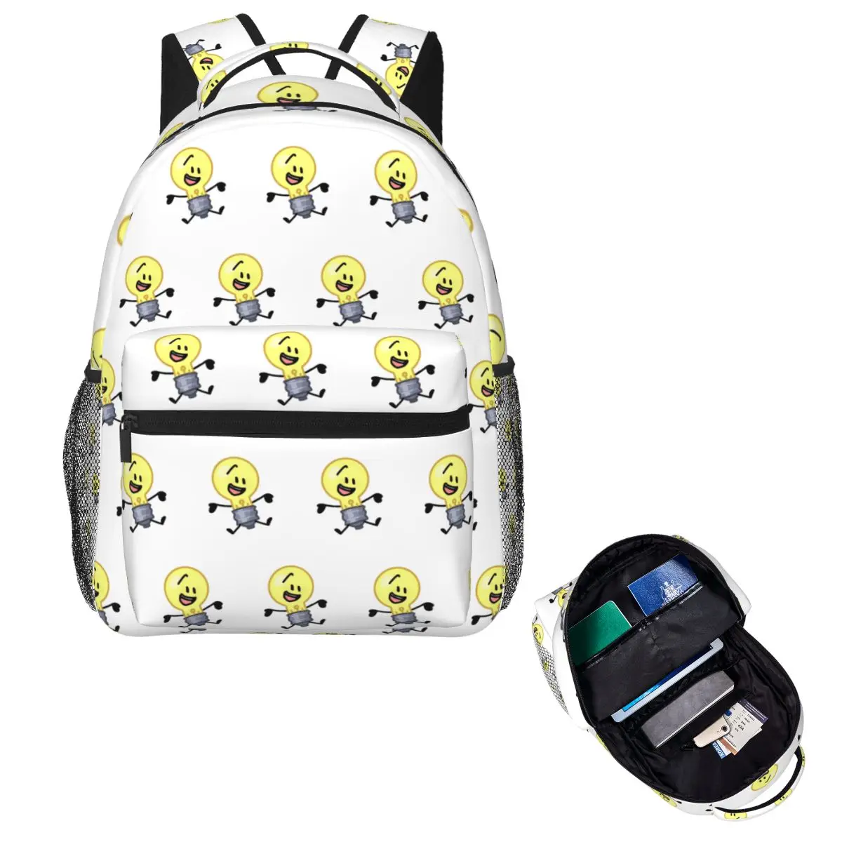 BFDI Inanimate Insanity , All Characters Student Backpack School Bag Travel Daypack for Men Women Fashion Bookbag Shoulder Bags