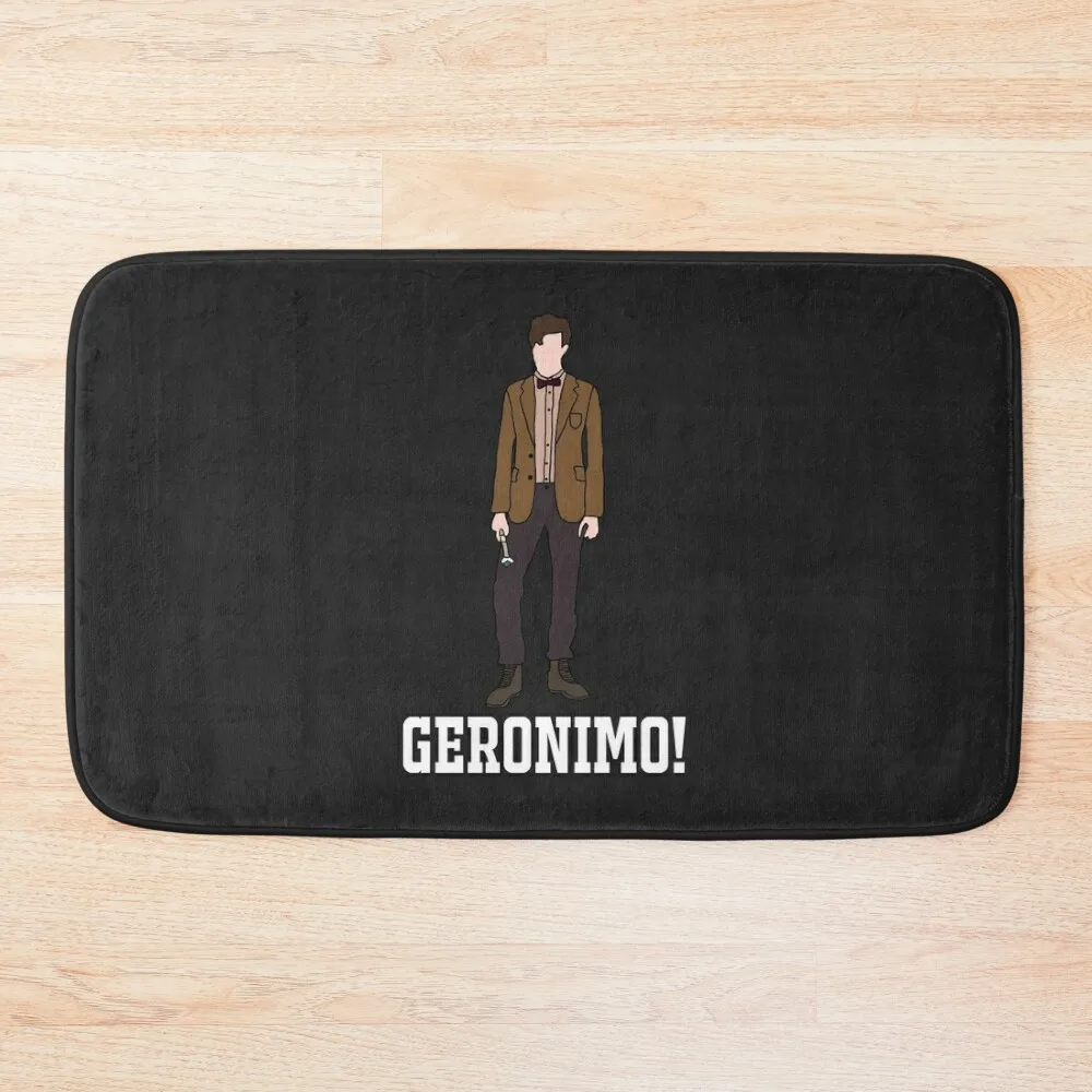 

The 11th Doctor: Geronimo! (White) Bath Mat Entrance Carpet Toilet Carpet External Entrance Doormat Hallway Carpet Mat