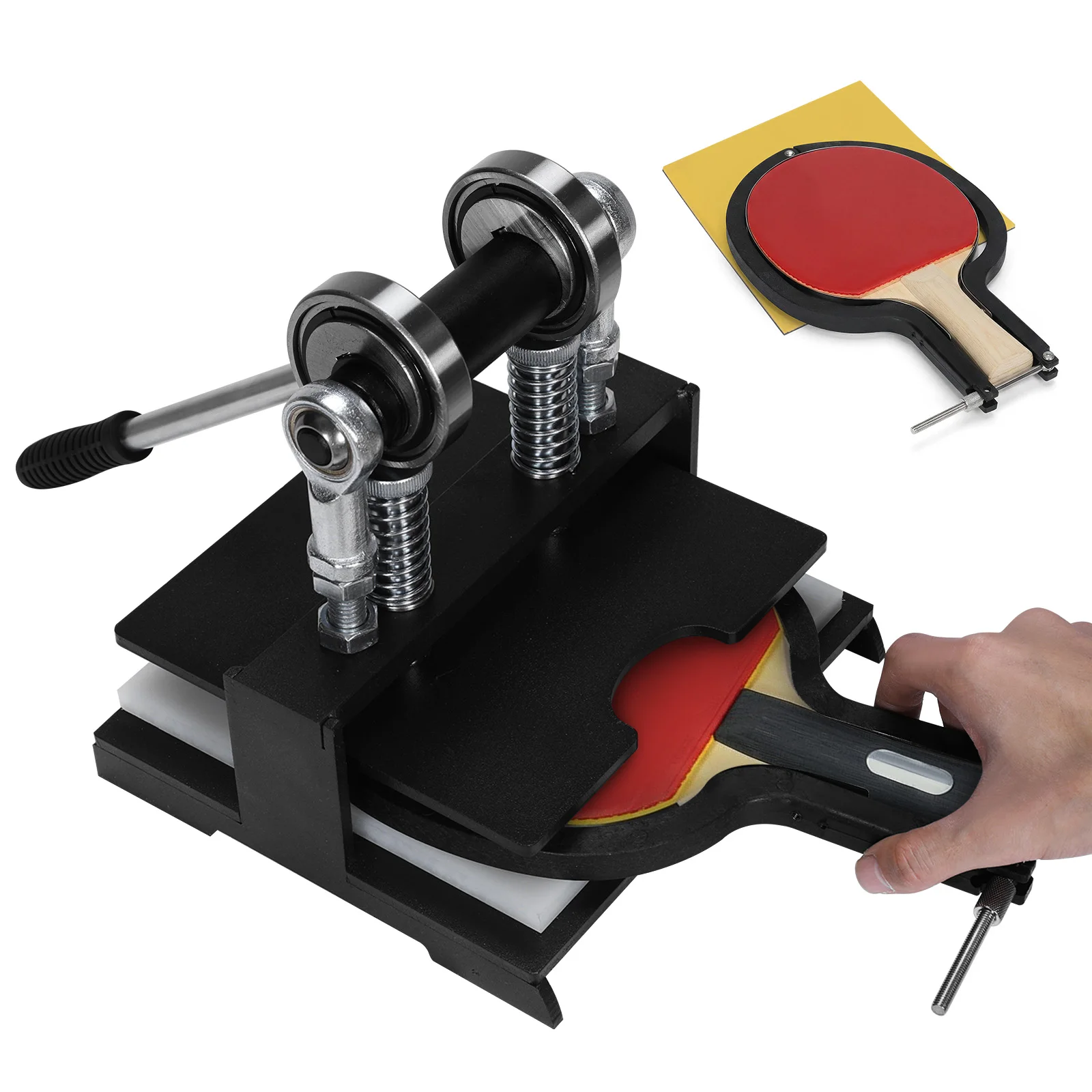 

Ручной резак для обрезки резиновых накладок для настольного тенниса, пресс-форма для резки кожи, конструкция с двойным роликовым подшипником и основанием толщиной 8 мм