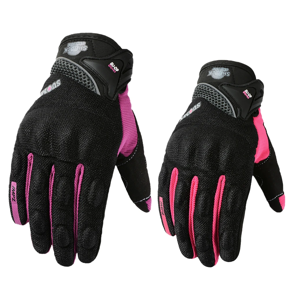 

Women Motorcycle Gloves Summer Breathable Motorbike Racing Gloves Lady Pink/Purple Motocross Gloves Touch Function