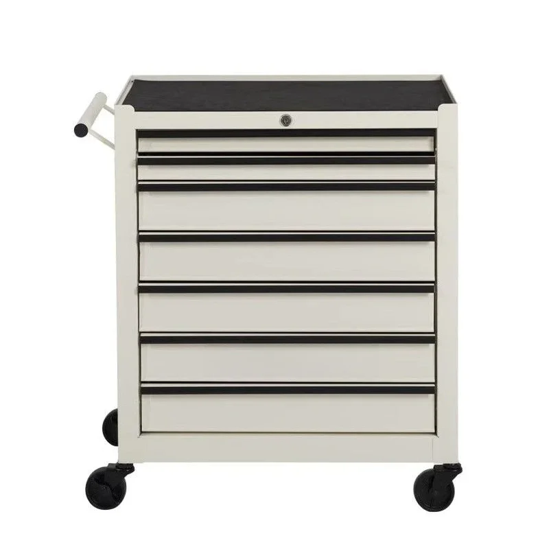 Nordic industrial style cafe studio white classification cabinet mobile locker workbench