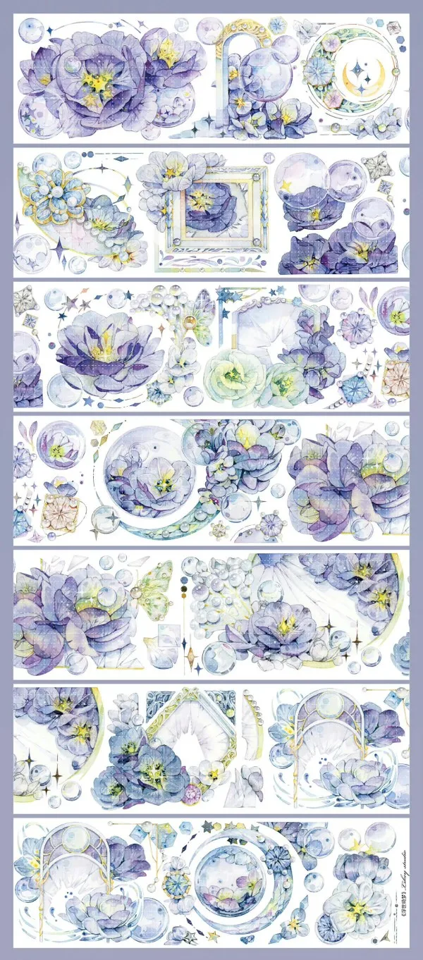 شريط واشي للحيوانات الأليفة بحلقة واحدة من likey / مجموعة ريش خفيفة / عطر زهرة ترفرف المروحة / ثلج الربيع / حلم العالم العائم #4