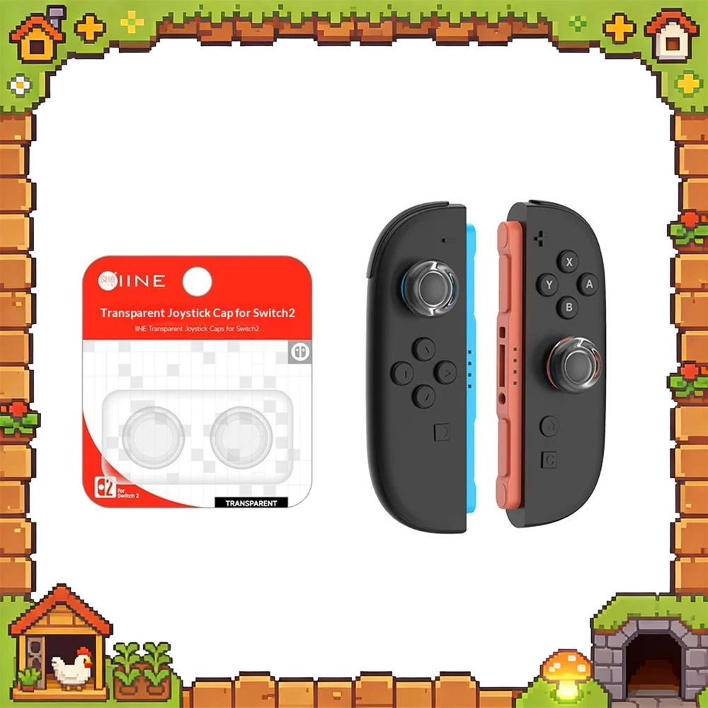 IINE L1064 Game Console Rocker Cap Handle Cap Transparent Silicone Protective Sleeve Key Cap For NS2pro