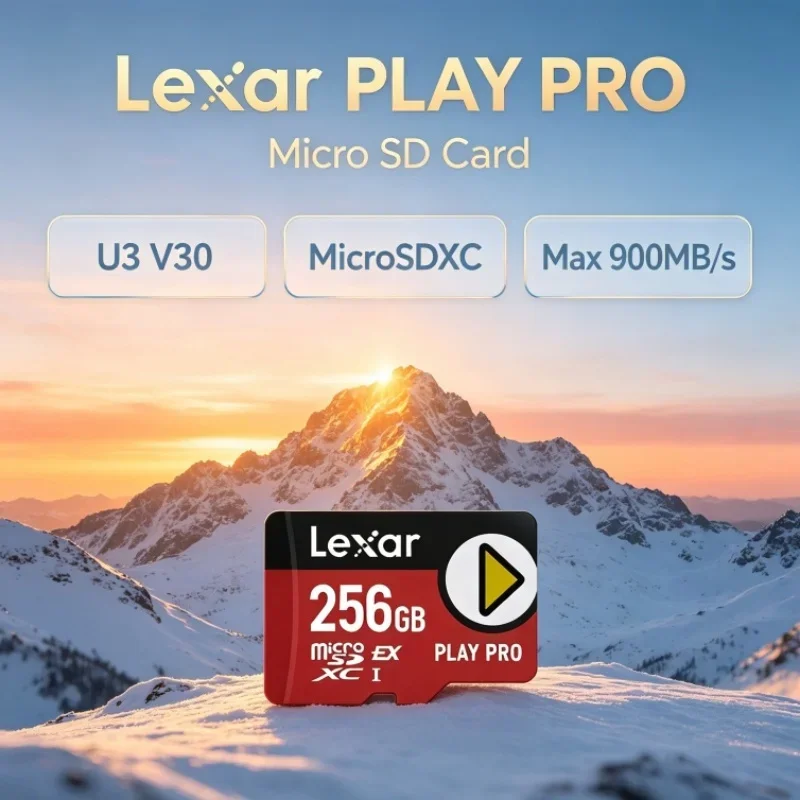 Lexar PLAY PRO MicroSDXC Express Card 256GB 512GB 1TB Max 900MB/s V30 U3 C10 A2 High Speed Memory Card 4K U3 V30 for Photography