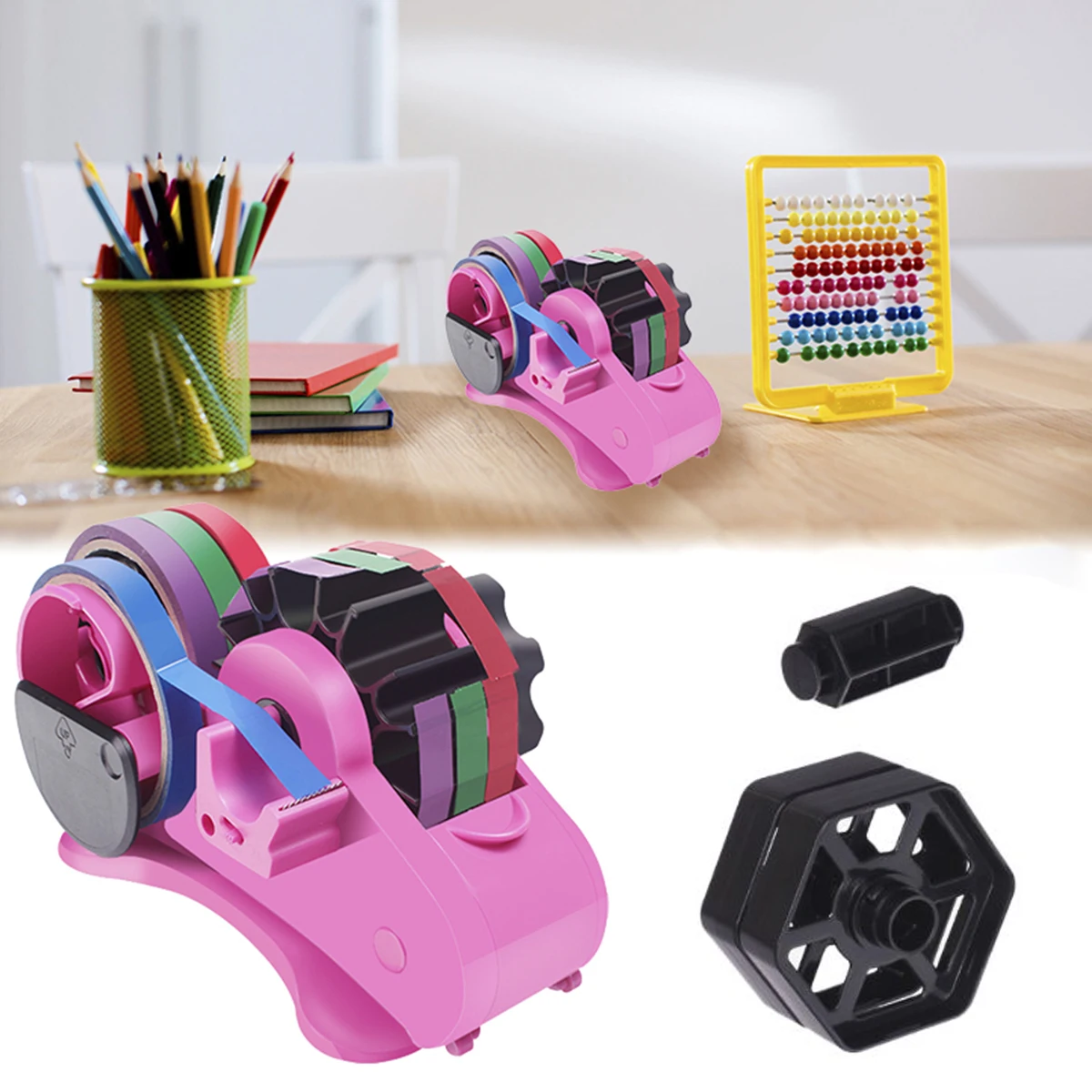 Heat Tape Cut Dispenser Multiple Roll Cut Heat Tape Dispenser Sublimation for Heat Transfer Tape Reusable Semi-Automatic Tape Di