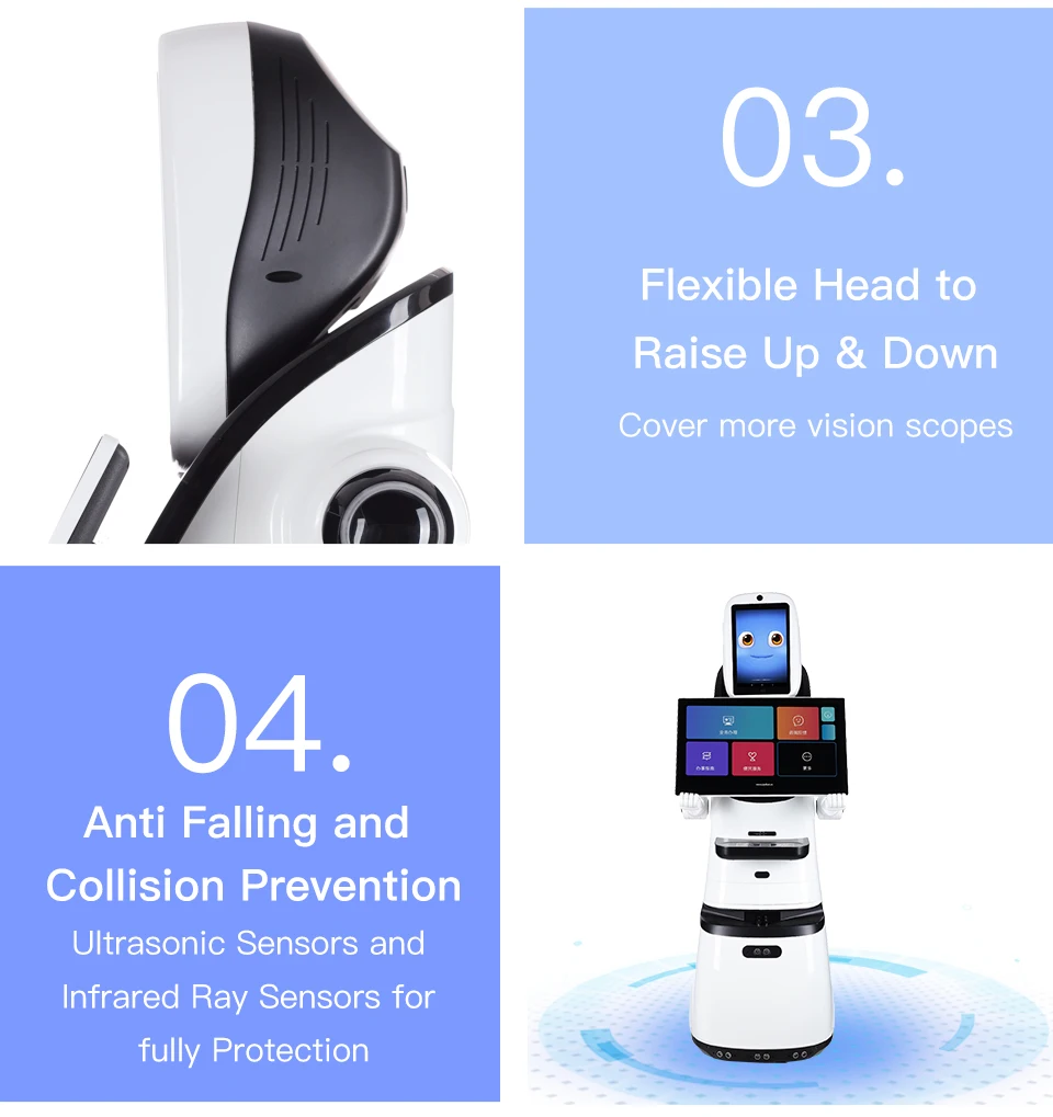 Dual Screen Showroom Guide Best AI Humanoid Roboter Commercial Welcome Robot For Reception