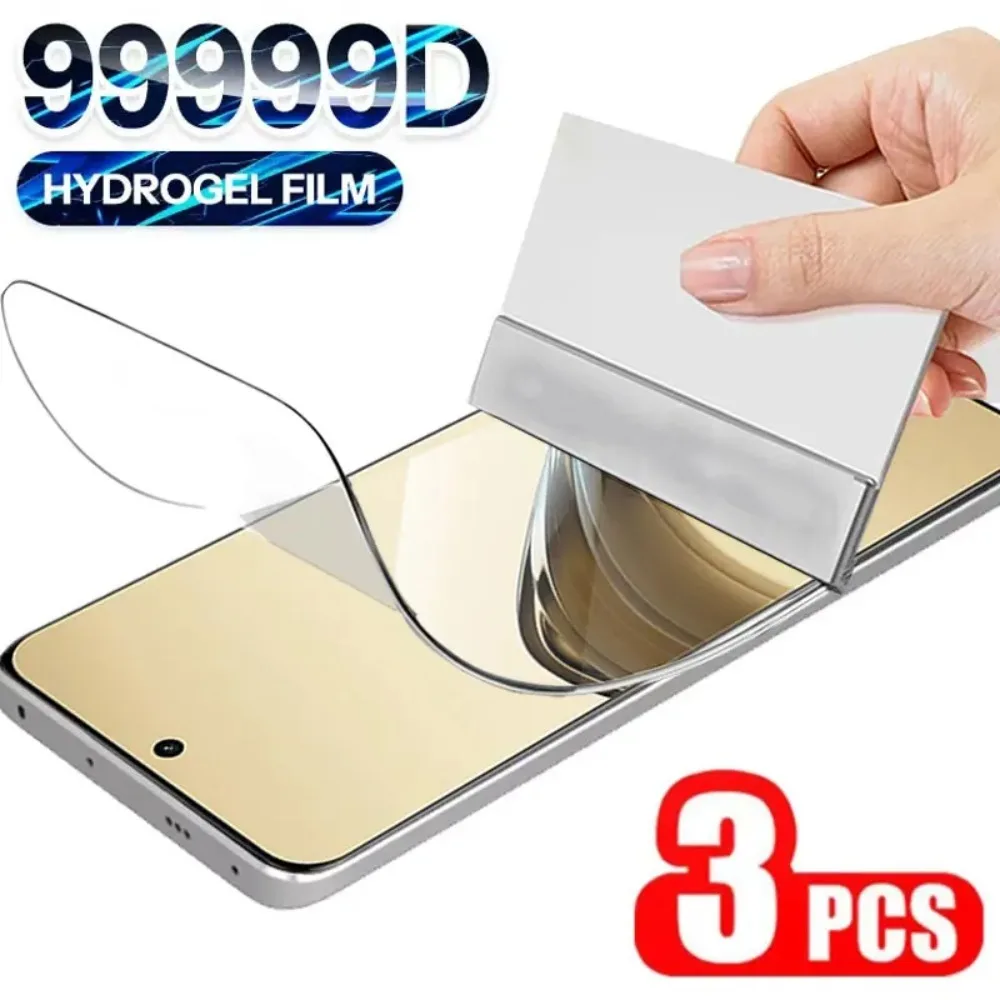 3 buah hidrogel Film pelindung layar lembut Realme 13 Plus 12 11 10 9 Pro 7I 8I 9I C67 4G C55 C53 C33 C30 C21Y C25Y C31 C35