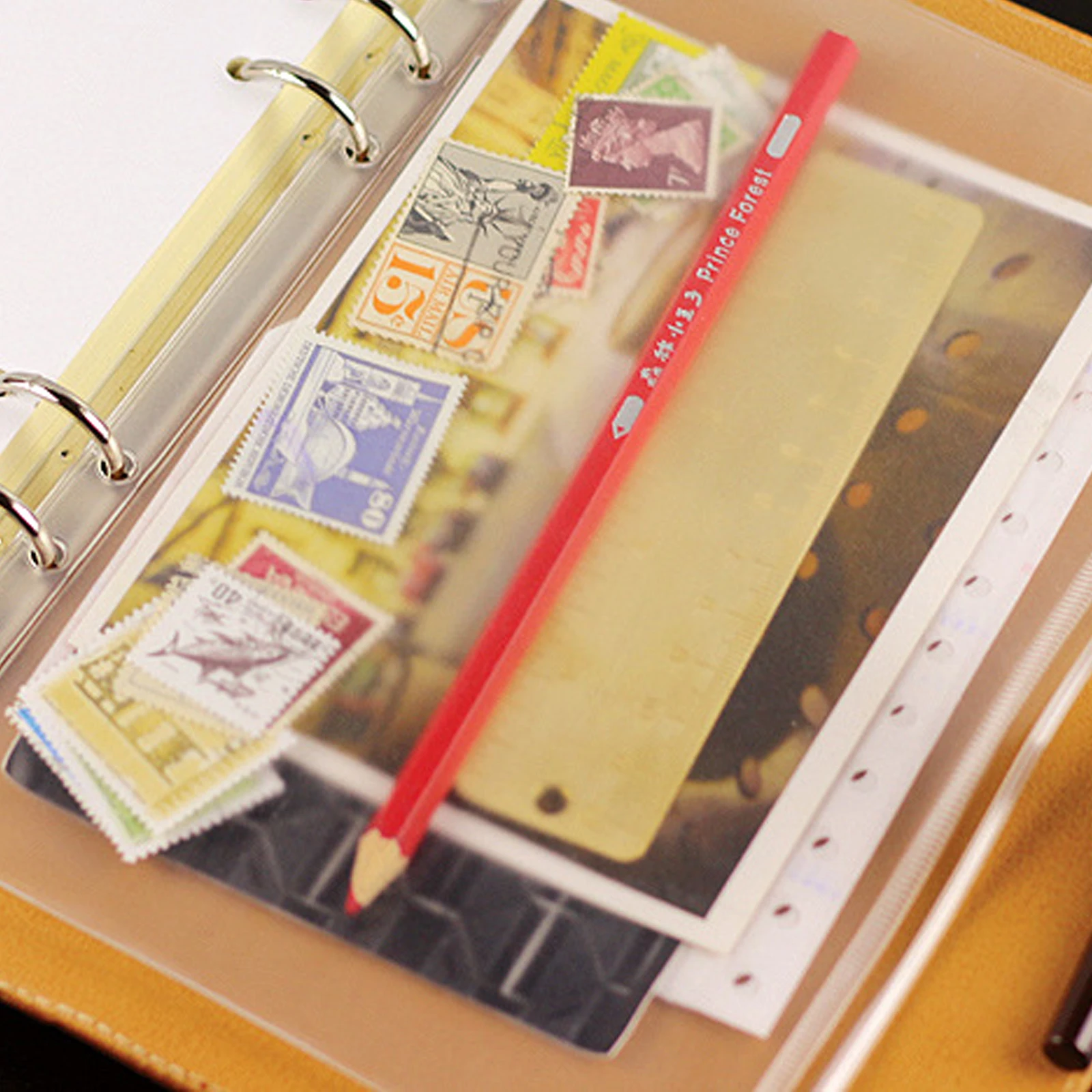 

10 pcs PVC Clear Zipper Bags for Cards Tickets Storage Lightweight Office Study Accessories Binder Pockets Folder