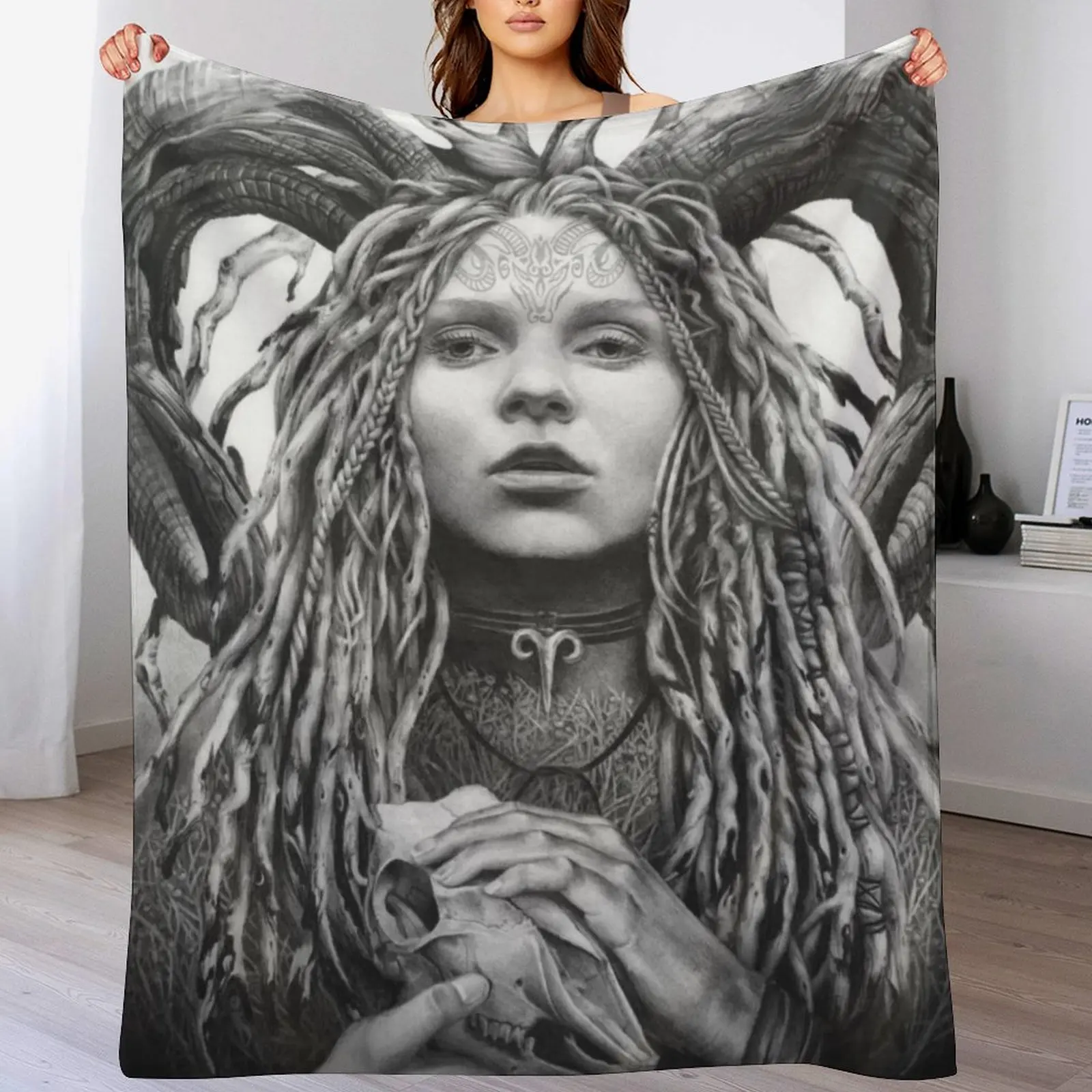 

Aries Throw Blanket Sleeping Bag Flannel Fabric Hairy Hair Blankets