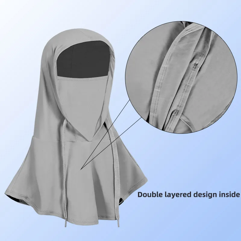 Summer Breathable Ice Silk Mask Cap Men Women Outdoor Cycling Sunshade Hat UV Protection Face Cover Sunhat