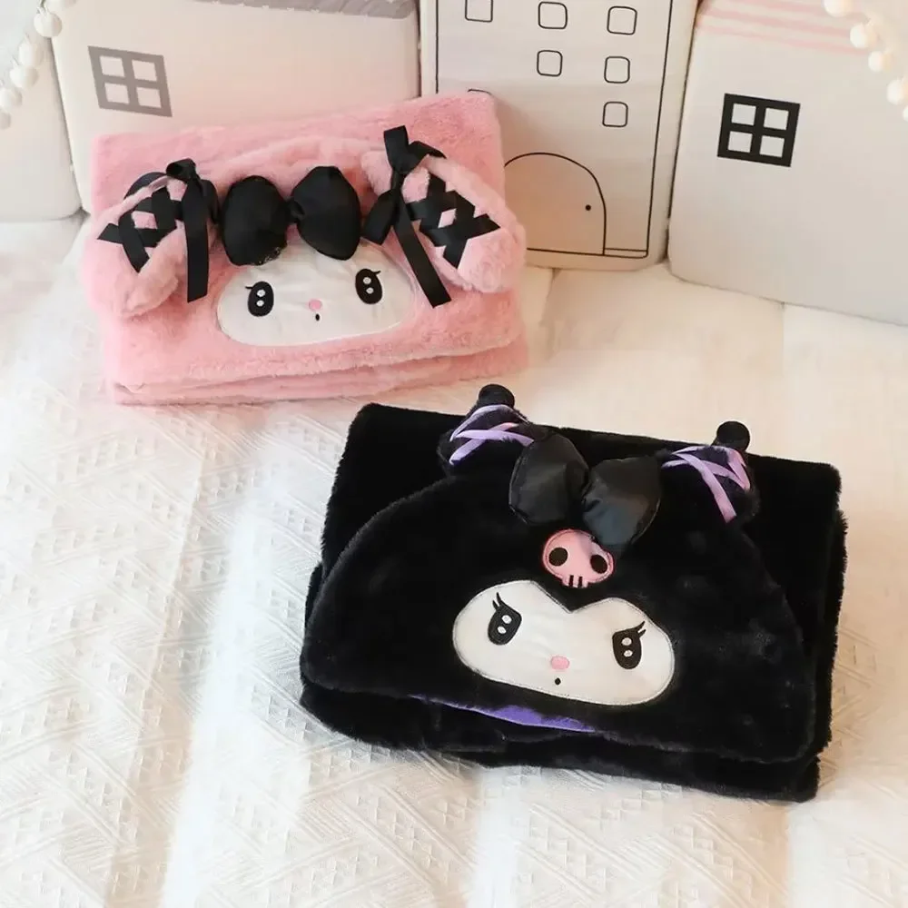 Minha melodia anime kuromi miniso nap macio kawaii casaco roupas bonito cobertor engrossado lance travesseiro linda boneca presentes para crianças