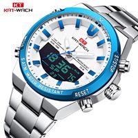 KAT-WACH men's quartz wristwatches fashion high-end luxury double time display waterproof Gift watch Multifunctional Chronograph