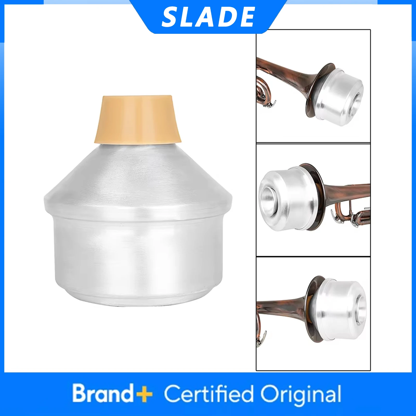 

SLADE Trumpet Muffler Aluminum Trumpet Wah Mute Sound Attenuator Muffling Dampening Brass Musical Instrument Parts & Accessories