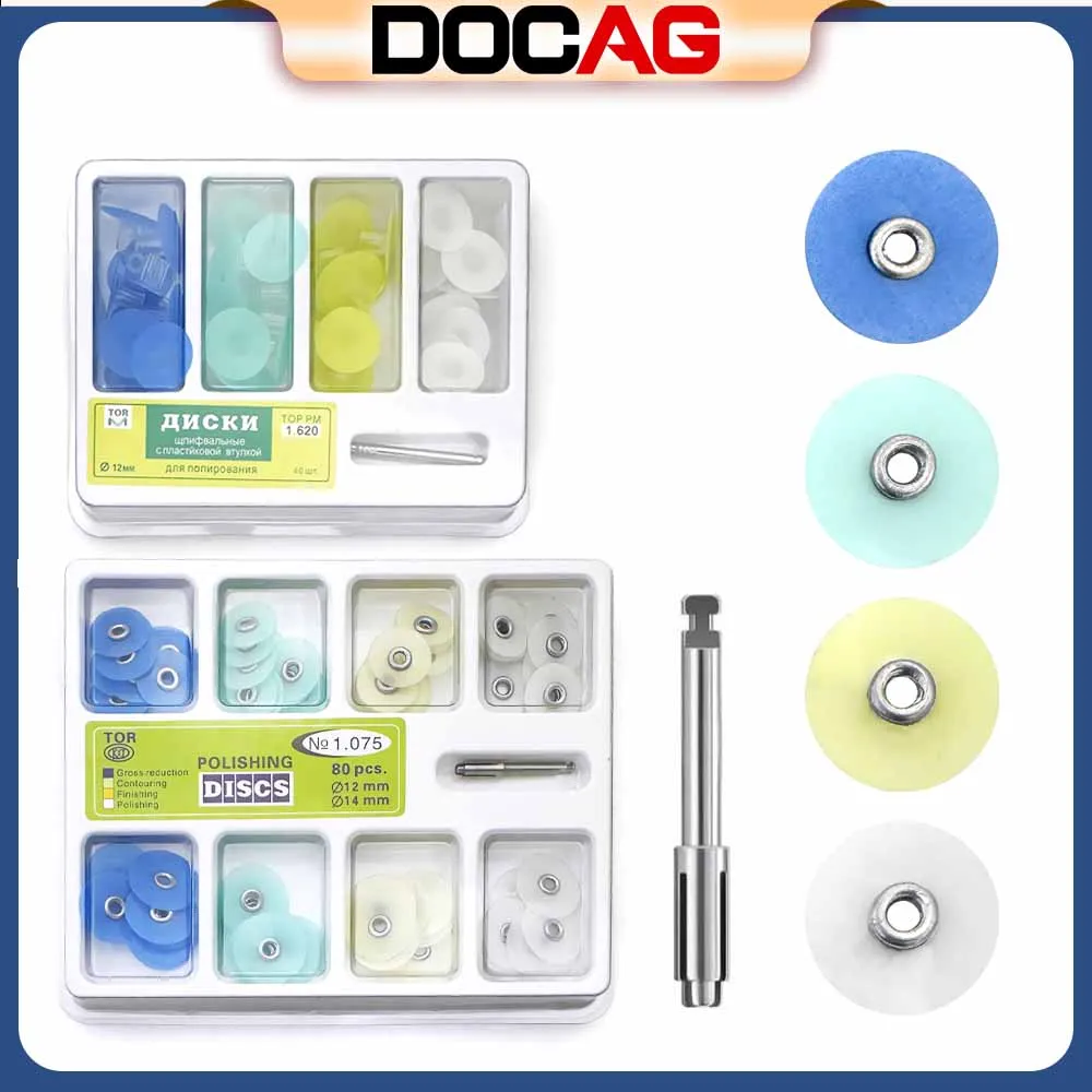 DOCAG 40/80Pcs Dental Polishing Discs Dentistry Composite Polishing Disc Finishing Disk Gross Reduction Polisher Material