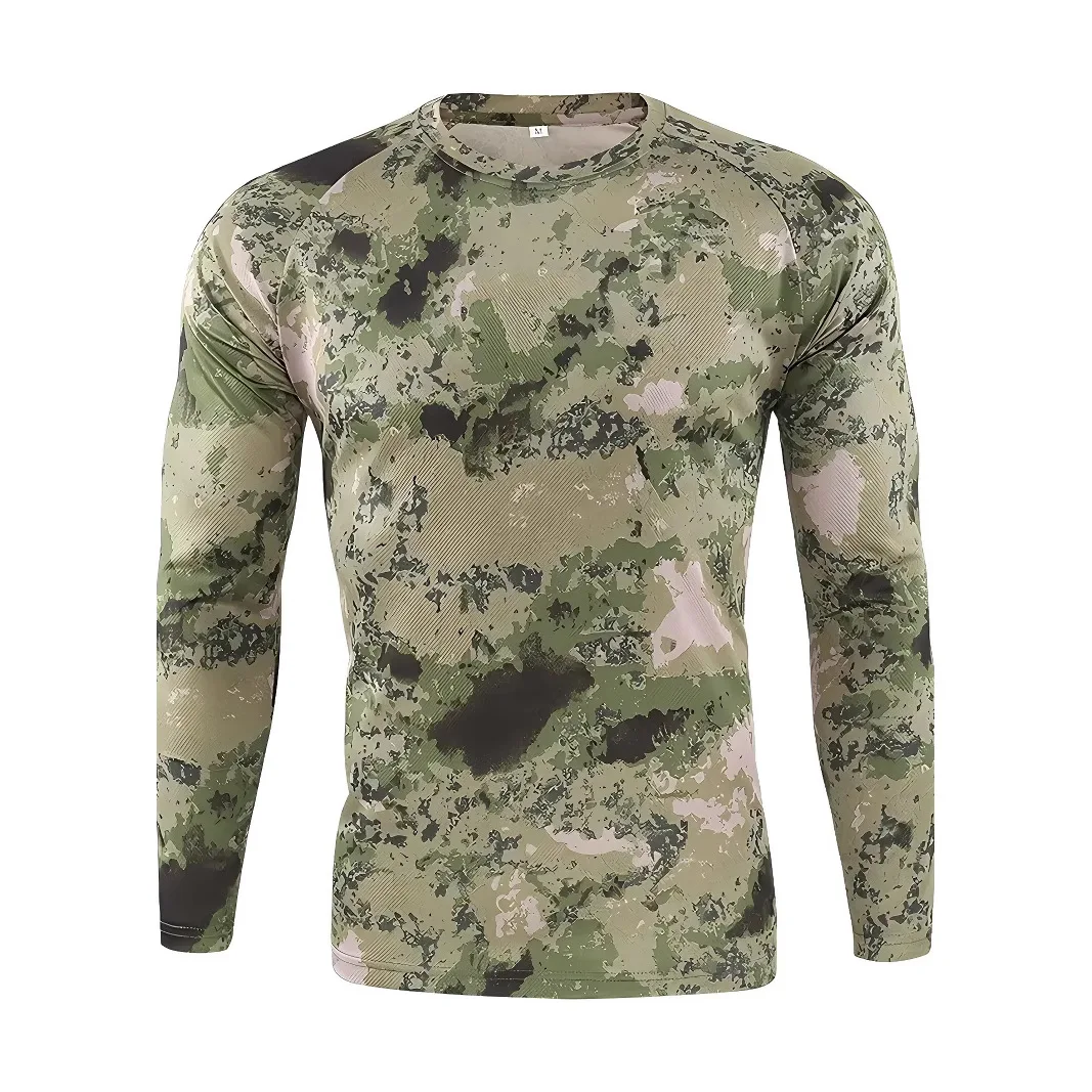 

Men's Long Sleeve T-shirt 3d Camouflage Print Graphic T Shirts Men Women Fashion Fitness Tops Tees Outdoor Top Camo Clothing