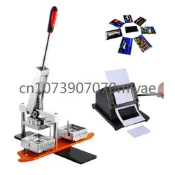 50*50Mm Rechthoekige Koelkast Sticker Badge Machine Roterende Volledig Metalen Blikken Badge Maken Machine Met Mal