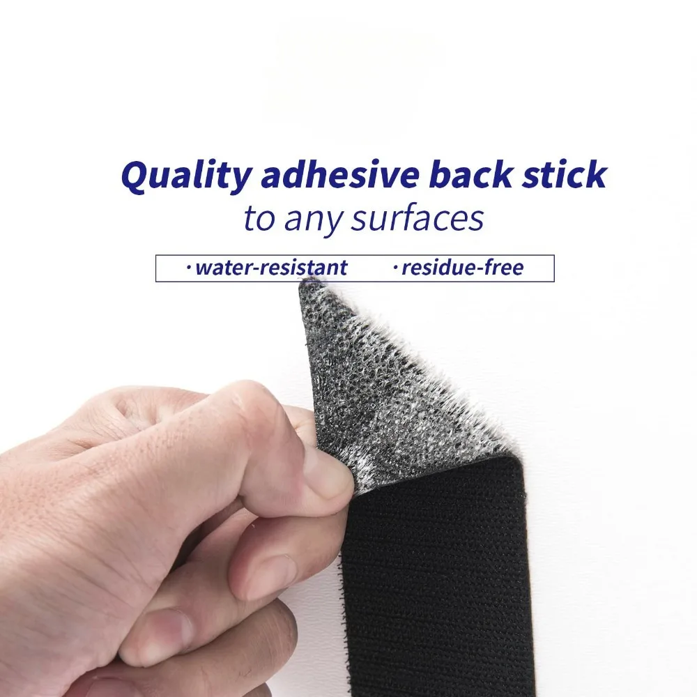 10 Stück starke selbstklebende Klettverschlüsse Rechteckige Nylon-Aufkleber Klebeband mit starkem Kleber für DIY-Bastelarbeiten Selbstklebende Nylonaufkleber Stark haftender Klettverschluss Starkes Befestigungsband – Detail 15