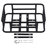 Bike Rear Luggage Basket Large Capacity Rustproof Cast Iron Storage Basket For Mountain Bike