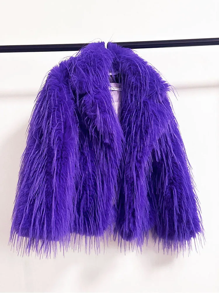 Zadorin casual lapela peludo branco preto casaco de pele do falso roupas femininas elegantes borlas solto casaco de pele do falso jaquetas de inverno outerwears