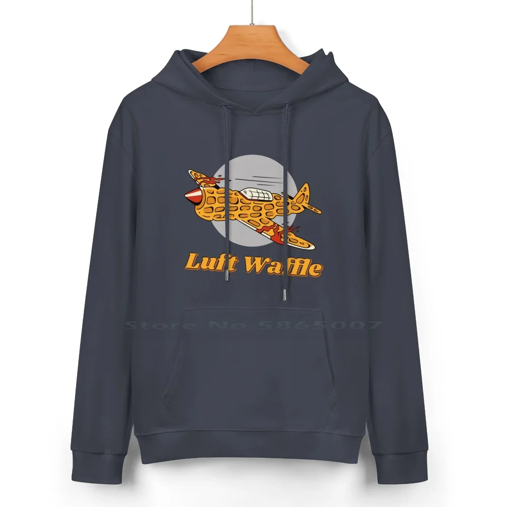 The Luft Waffle-Meme Pure Cotton Hoodie Sweater 24 Colors Luft Waffle Meme Pilot Airplane Food Military Humor Jokes History Ww2