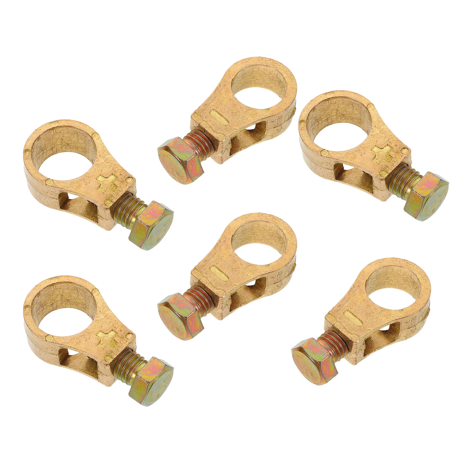 

6pcs Pure Copper Car Clips Heavy Duty Terminal Connectors For Auto Truck Rv Marine Top Post Clamps Quick Release
