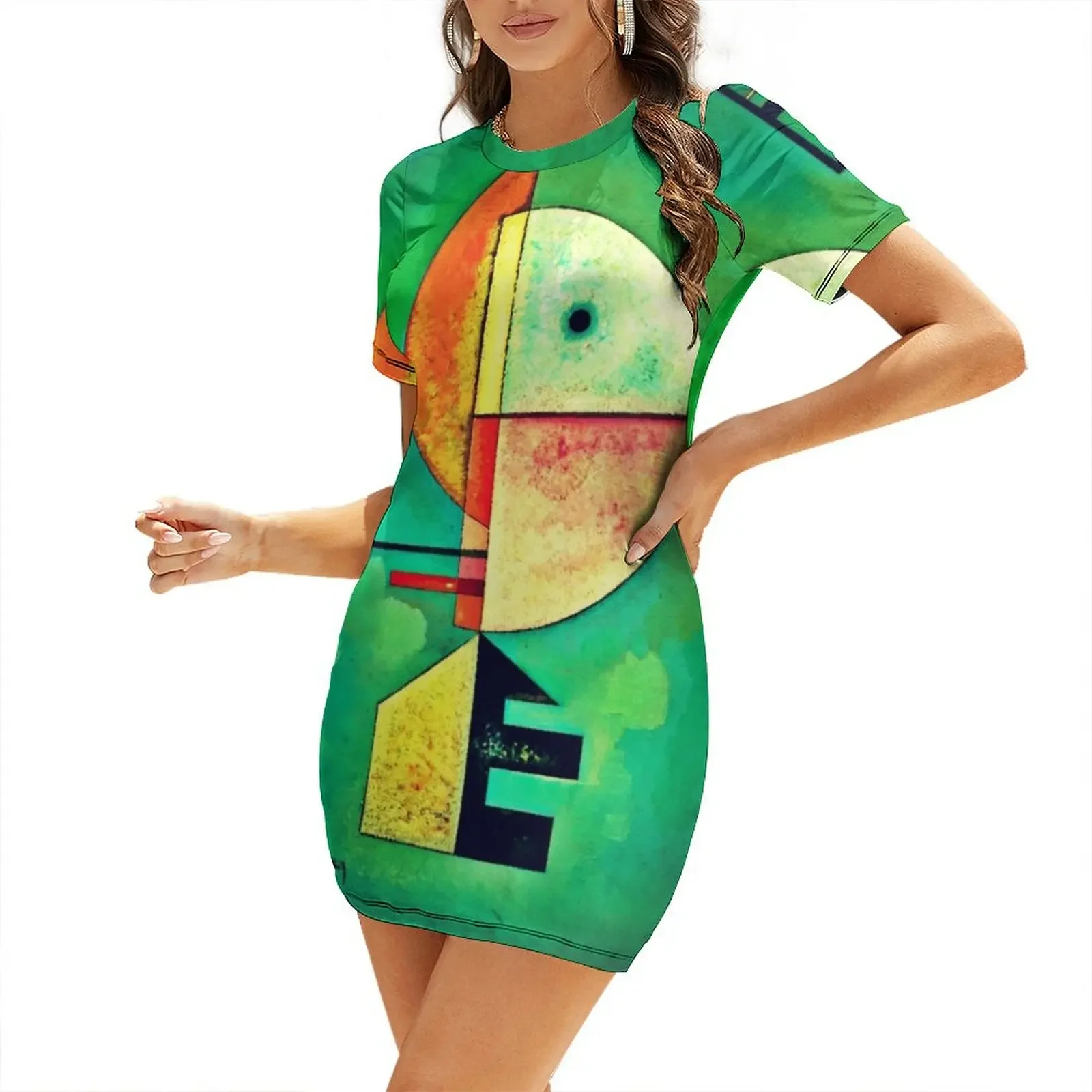 

Upward by Vasily kandinsky | Kandinsky's Abstract Art Short-Sleeved Dress dress party night Dress for pregnant women