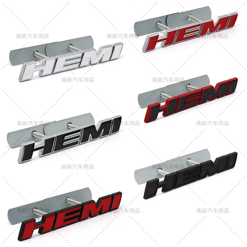 Metal 3D Hemi Car Stickers Grill Emblem Badge Rear Trunk Decal For Charger SRT SXT Durango Caliber Journey Caravan Ram Viper