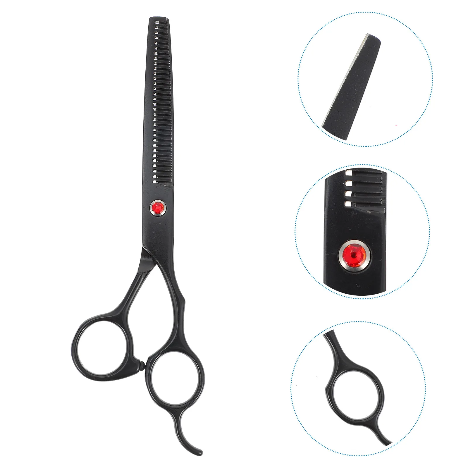 

Professional Stainless Steel Teeth Scissor Ergonomic Sleek Handle for Layered Cutting Salon Barber Hairdresser Thinning