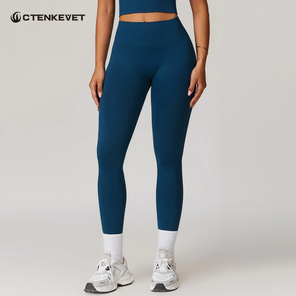 

Ctenkevet Women Tight High Waisted And Hip Lifting Yoga Pants Female Gym Seamless Sports Pants Women Running Outdoors Legging