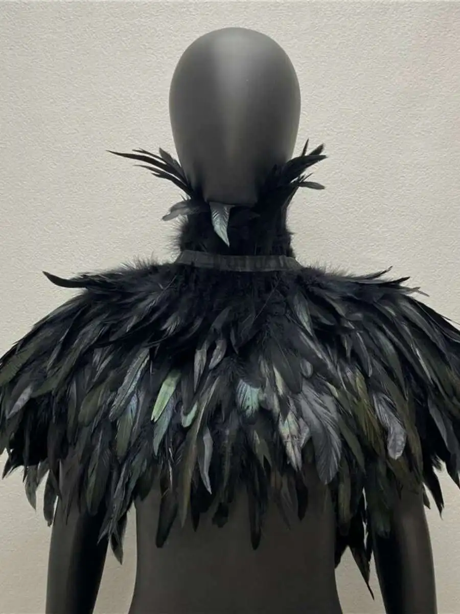 chale-en-plumes-de-poulet-de-style-gothique-faux-col-accessoire-de-fete-masquee-d'halloween-tendance-sans-marque-printemps-2026