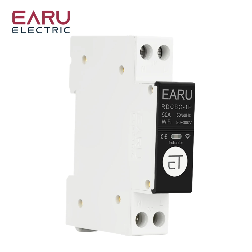 1P+N Din Rail WiFi Circuit Breaker Smart Timer Switch Relay Remote Control By eWeLink APP With Smart Home Alexa Google Home