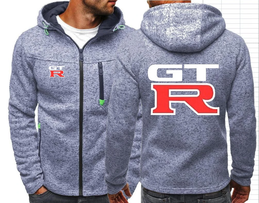 Men GTR JDM Car Men\'s Hoodies Sweatshirts Nissans Jacquard Hoodie Jackets Fleece Men Nissanes Zipper Sweatshirt For Male Hoody