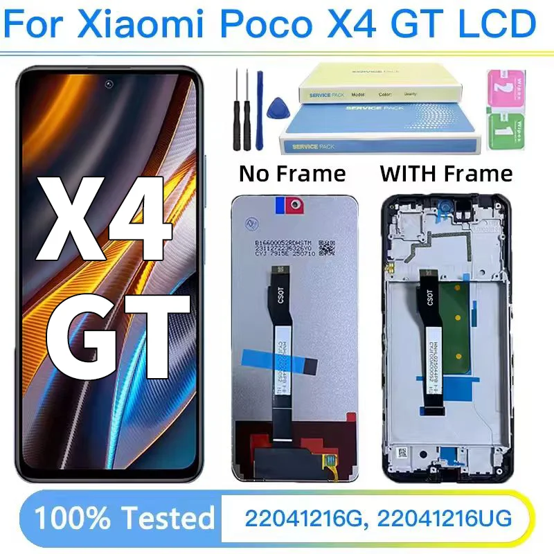 Tela de 6.6 polegadas para xiaomi poco x4 gt lcd 22041216g tela sensível ao toque para redmi note 11t pro + plus/k50i display lcd
