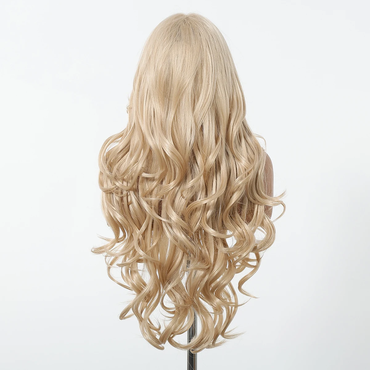 HAIRCUBE Honey Blonde Body Wave 13*4 Lace Frontal Wigs For Women Party Cosplay 28inch Synthetic Curly Fake Hair Natural Hairline