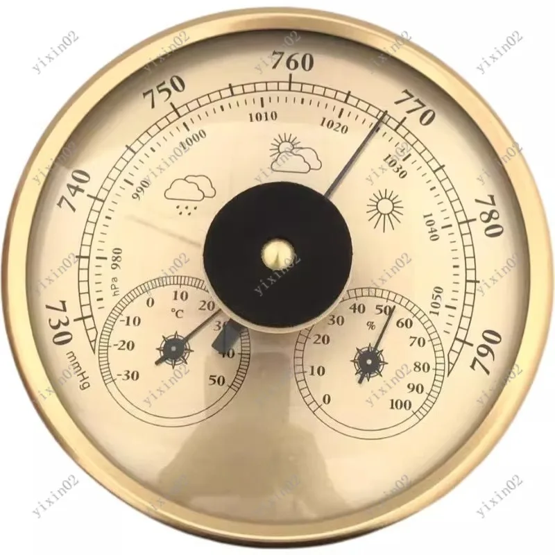 130MM 3-in-1 Weather Station Thermometer Hygrometer Barometer Multifunctional Monitor for Home Garden