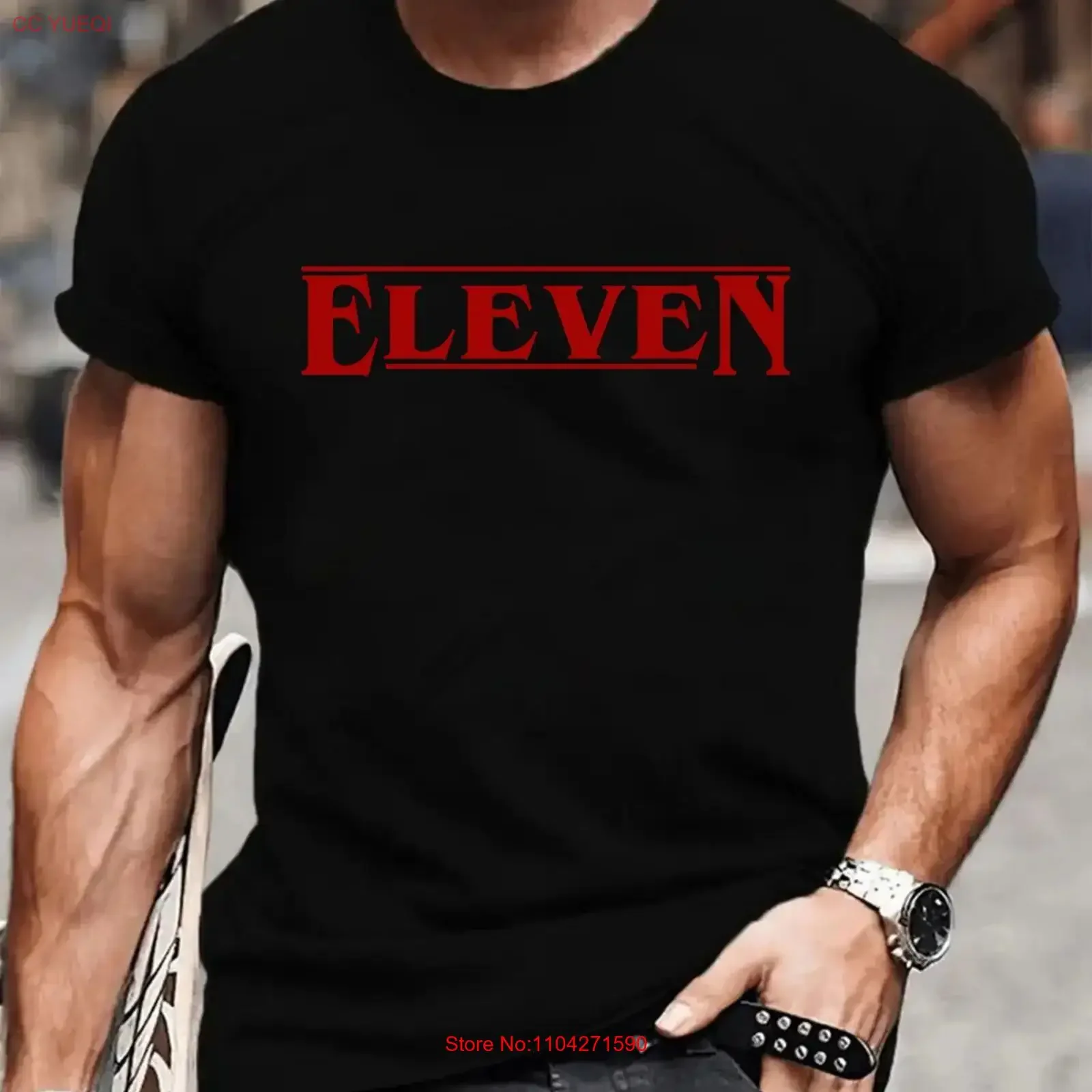 Eleven T shirt Retro 80s 11 Stranger El Tv show tee top vintage Washed Stretched streetwear Soft Top For Everyday Wear Unisex