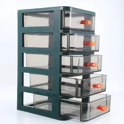 Table Organizer with Drawers Large Plastic Storage Case for Desk Sundries Makeup Organizer Clear Drawer Type Storage Solution