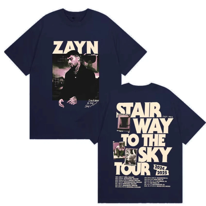 Camisetas Gráficas Vintage del Álbum Startway To The Sky de Zayn Malik 2025, Camisetas de Manga Corta de Algodón para Hombre, Moda Hip Hop, Ropa Urbana