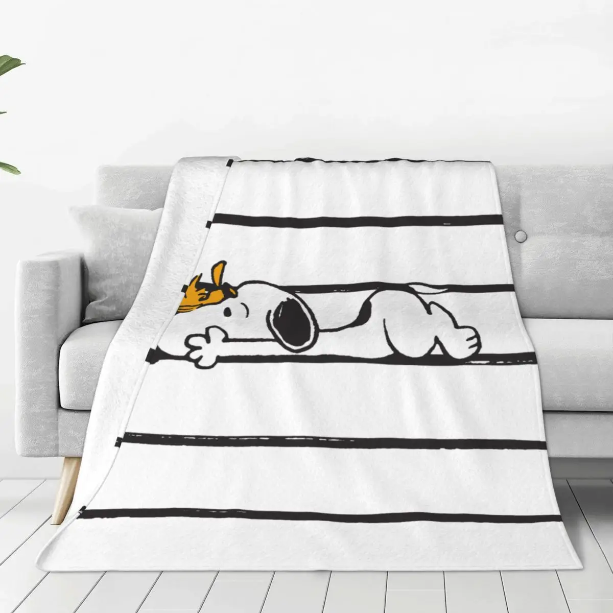 Cartoon S-Snoopys Blanket Flannel Winter Portable Ultra-Soft Throw Blanket for Bed Outdoor Quilt