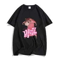 Ratz Mouse Cartoon Printed Women's T-shirt Casual Short Sleeve T-shirt Casual Kawaii Summer O-neck Tshirt Cute Male Soft Shirts