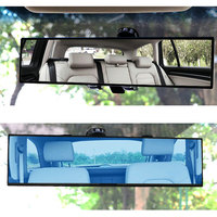 Universal Car Interior HD Rearview Mirrors 30x7cm Lengthen Anti-glare Wide-angle Surface Blue Mirror Auto Accessories Curved 