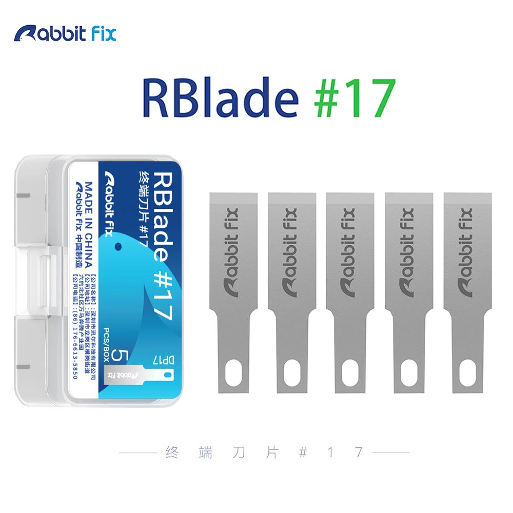 

Rabbit Fix DP17 5PCS Mobile Phone Repair Terminal Blades for Tablet Motherboard PCB IC Repair, Glue Scraping Tool Set