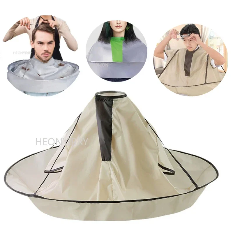 

1PC Waterproof Adult Hair Cutting Cloak Foldable Umbrella Cape Salon Barber Home Hairdressing Cape Cover Cloth