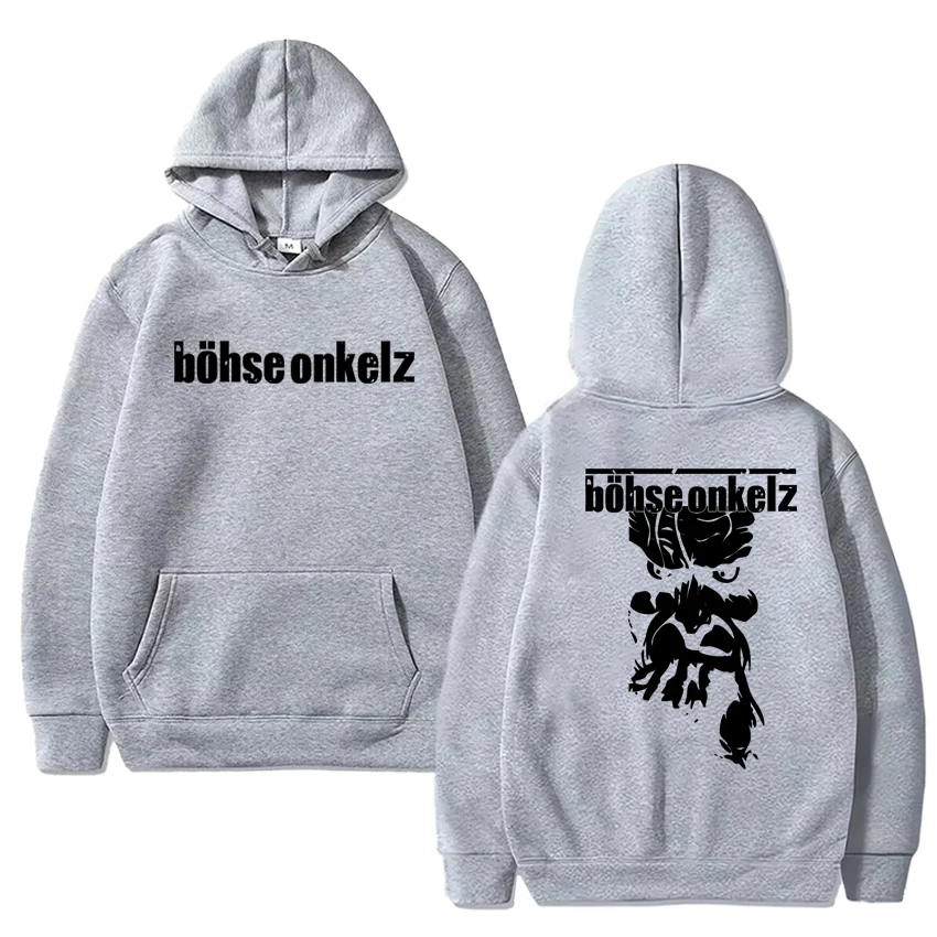 German rock band böhse onkelz vintage Double Sided printed Winter Hoodie Men women Fleece Casual Sweatshirt Unisex streetwear