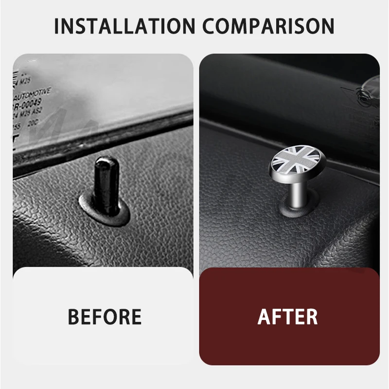 Car Door Lock Button Pin Decorative Cover For Mini Cooper F54 F55 F56 F60 R50 R55 R56 R57 R60 R61 Decal Car Interior Accessories